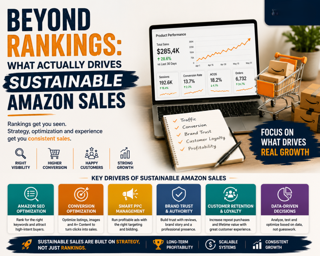 Beyond Rankings: What Actually Drives Sustainable Amazon Sales 1 Beyond Rankings What Actually Drives Sustainable Amazon Sales